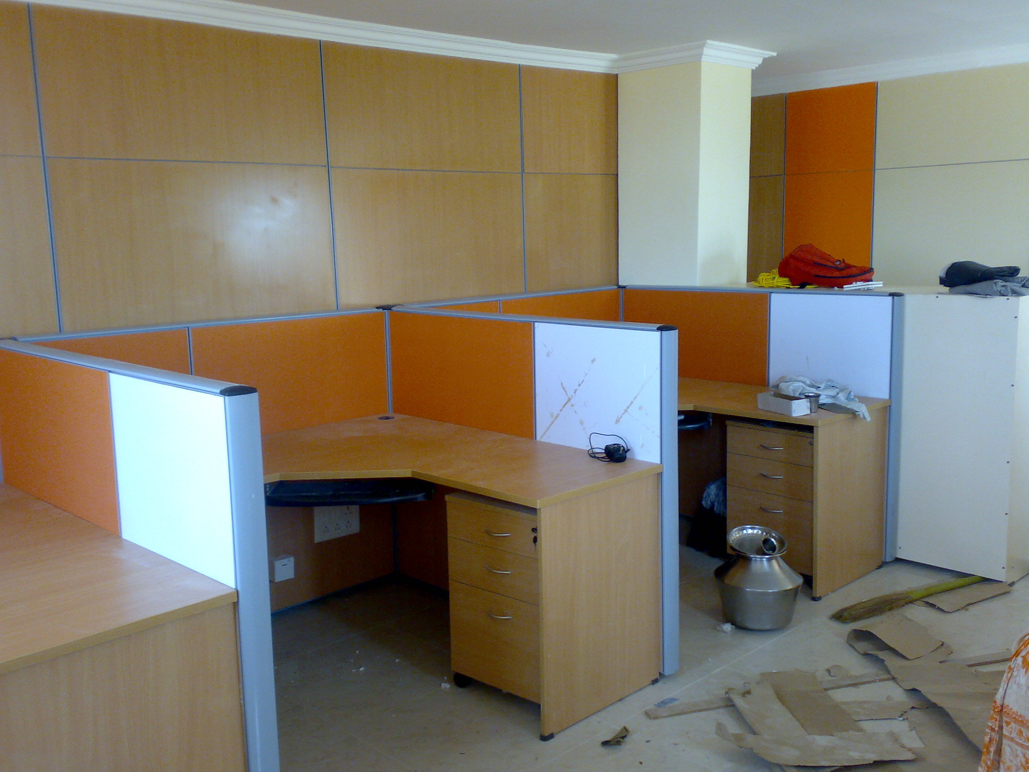 Workstation Partition with Back Panel